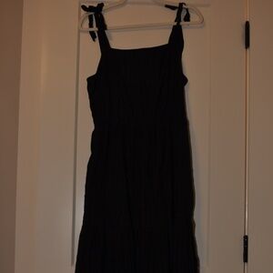 Black Maxi Dress with Ties Size M